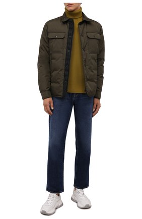 Мужской шерстяной свитер STONE ISLAND хаки цвета по цене 29950 руб., арт. 7515525C2 | Фото 2 Мужской шерстяной свитер STONE ISLAND хаки цвета, арт. 7515525C2 | Фото 2 (Материал внешний: Шерсть; Мужское Кросс-КТ: Свитер-одежда; Рукава: Длинные; Длина (для топов): Стандартные; Принт: Без принта; Стили: Кэжуэл)