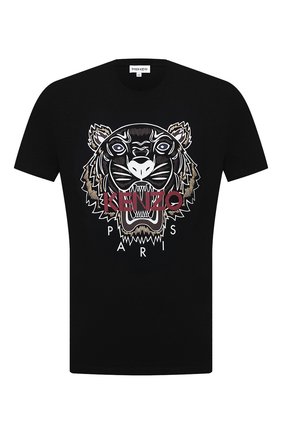 Мужская хлопковая футболка KENZO черного цвета по цене 9255 руб., арт. FB65TS0204YA | Фото 1 Мужская хлопковая футболка KENZO черного цвета, арт. FB65TS0204YA | Фото 1 (Материал внешний: Хлопок; Длина (для топов): Стандартные; Рукава: Короткие; Принт: С принтом; Стили: Кэжуэл)