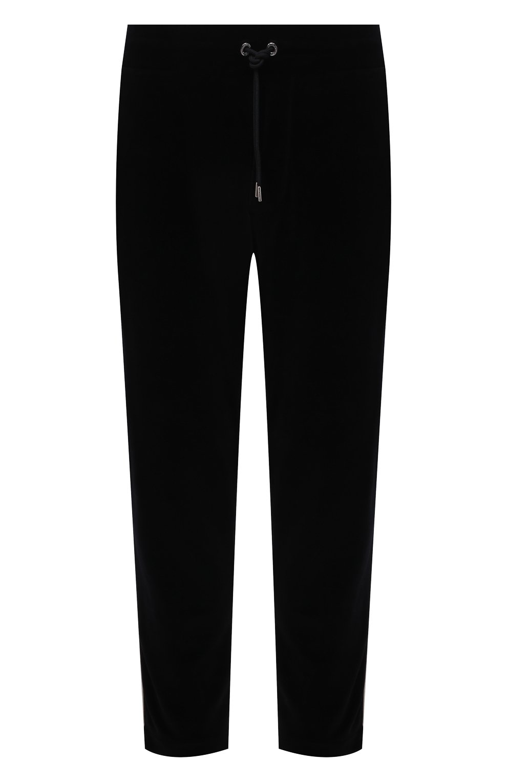 Мужские хлопковые брюки MONCLER черного цвета, арт. G2-091-8H000-06-899GH | Фото 1 (Длина (брюки, джинсы): Стандартные; Случай: Повседневный; Материал внешний: Хлопок; Стили: Спорт-шик)