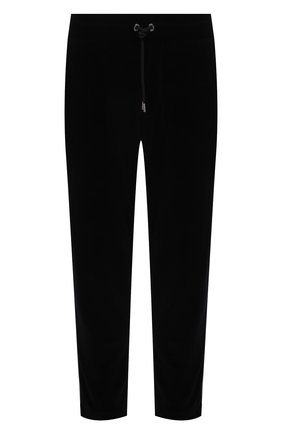 Мужские хлопковые брюки MONCLER черного цвета, арт. G2-091-8H000-06-899GH | Фото 1 (Длина (брюки, джинсы): Стандартные; Материал внешний: Хлопок; Случай: Повседневный; Стили: Спорт-шик)