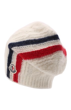 Мужская шерстяная шапка MONCLER белого цвета по цене 19100 руб., арт. G2-091-3B000-03-M1211 | Фото 2 Мужская шерстяная шапка MONCLER белого цвета, арт. G2-091-3B000-03-M1211 | Фото 2 (Материал: Шерсть; Кросс-КТ: Трикотаж)