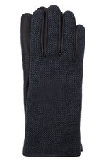 Мужские комбинированные перчатки LORO PIANA темно-синего цвета, арт. FAL9541 | Фото 1 (Материал: Натуральная кожа; Мужское Кросс-КТ: Кожа и замша)