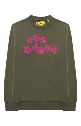 Детский хлопковый свитшот OFF-WHITE хаки цвета по цене 18950 руб., арт. 0GBA001F21FLE001 | Фото 1 Детский хлопковый свитшот OFF-WHITE хаки цвета, арт. 0GBA001F21FLE001 | Фото 1 (Материал внешний: Хлопок; Рукава: Длинные; Девочки Кросс-КТ: Толстовка-одежда; Ростовка одежда: 10 - 11 лет | 140 - 146см, 12 лет | 152 см, 4 года | 104 см, 6 лет | 116 см, 8 лет | 128 см)