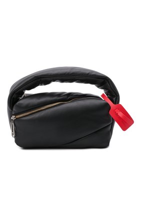 Женская сумка pump pouch OFF-WHITE черного цвета по цене 99500 руб., арт. 0WNP007F21LEA001 | Фото 1 Женская сумка pump pouch OFF-WHITE черного цвета, арт. 0WNP007F21LEA001 | Фото 1 (Размер: small; Материал: Натуральная кожа; Ремень/цепочка: На ремешке; Сумки-технические: Сумки top-handle)