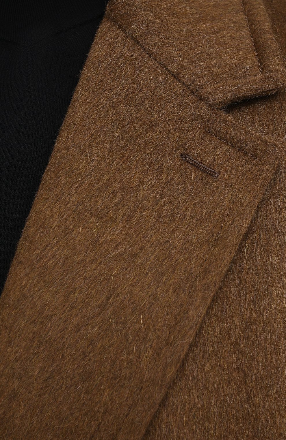 Женское пальто BOTTEGA VENETA коричневого цвета, арт. 663384/V0XS0 | Фото 5 (Материал внешний: Шерсть; Рукава: Длинные; Стили: Гламурный; Длина (верхняя одежда): До колена; 1-2-бортные: Двубортные)