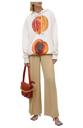 Женский хлопковое худи JW ANDERSON белого цвета по цене 34650 руб., арт. JW0012 PG0639 | Фото 2 Женский хлопковое худи JW ANDERSON белого цвета, арт. JW0012 PG0639 | Фото 2 (Длина (для топов): Удлиненные; Материал внешний: Хлопок; Рукава: Длинные; Стили: Спорт-шик; Женское Кросс-КТ: Худи-одежда)