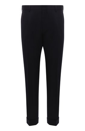 Мужские шерстяные брюки DRIES VAN NOTEN темно-синего цвета по цене 58900 руб., арт. 212-020939-3230 | Фото 1 Мужские шерстяные брюки DRIES VAN NOTEN темно-синего цвета, арт. 212-020939-3230 | Фото 1 (Материал внешний: Шерсть; Длина (брюки, джинсы): Стандартные; Материал подклада: Купро; Случай: Повседневный; Стили: Кэжуэл)