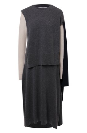Женское шерстяное платье JW ANDERSON серого цвета по цене 88550 руб., арт. KW0464 YN0165 | Фото 1 Женское шерстяное платье JW ANDERSON серого цвета, арт. KW0464 YN0165 | Фото 1 (Рукава: Длинные; Материал внешний: Шерсть; Длина Ж (юбки, платья, шорты): Миди; Стили: Кэжуэл; Кросс-КТ: Трикотаж; Случай: Повседневный; Женское Кросс-КТ: Платье-одежда)