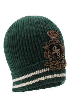 Мужская шерстяная шапка DOLCE & GABBANA зеленого цвета по цене 37800 руб., арт. GX518Z/JBVF4 | Фото 1 Мужская шерстяная шапка DOLCE & GABBANA зеленого цвета, арт. GX518Z/JBVF4 | Фото 1 (Кросс-КТ: Трикотаж; Материал: Шерсть)