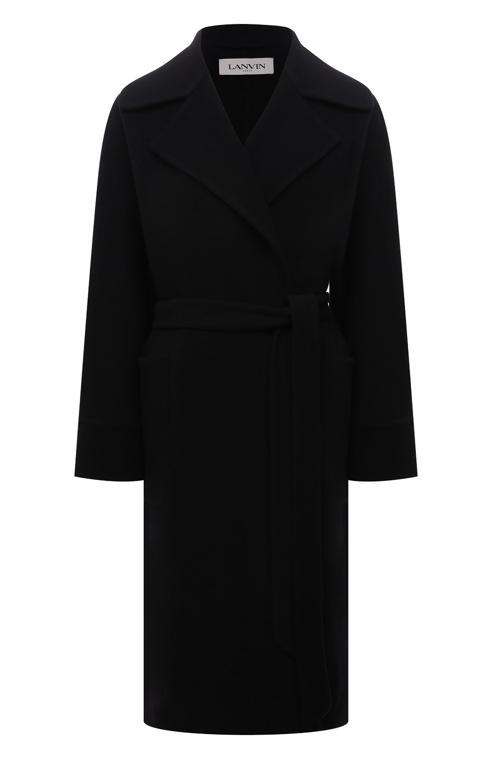 Женское черное пальто из шерсти и кашемира LANVIN купить в интернет ...