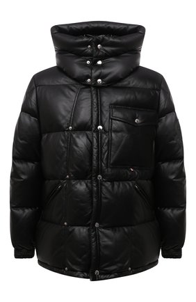 Мужская кожаный пуховик promio MONCLER черного цвета по цене 381000 руб., арт. G2-091-1A000-36-595LE | Фото 1 Мужская кожаный пуховик promio MONCLER черного цвета, арт. G2-091-1A000-36-595LE | Фото 1 (Материал подклада: Синтетический материал; Материал утеплителя: Пух и перо; Рукава: Длинные; Кросс-КТ: Куртка; Мужское Кросс-КТ: пуховик-короткий, Кожа и замша; Стили: Кэжуэл; Длина (верхняя одежда): До середины бедра)