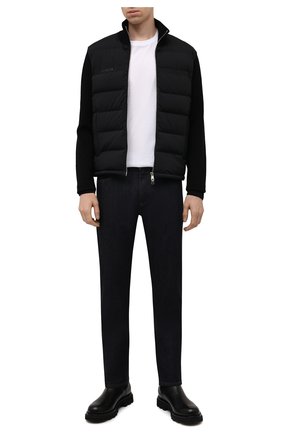 Мужской комбинированный кардиган MONCLER черного цвета по цене 81700 руб., арт. G2-091-9B000-11-M1122 | Фото 2 Мужской комбинированный кардиган MONCLER черного цвета, арт. G2-091-9B000-11-M1122 | Фото 2 (Материал подклада: Синтетический материал; Материал утеплителя: Пух и перо; Рукава: Длинные; Длина (для топов): Стандартные; Мужское Кросс-КТ: Кардиган-одежда; Материал внешний: Шерсть, Синтетический материал; Стили: Кэжуэл)