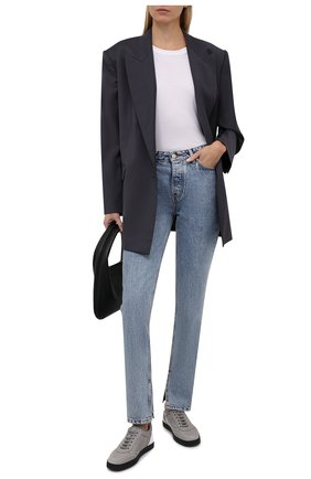 Женские текстильные кеды yuki GIORGIO ARMANI серого цвета по цене 42850 руб., арт. X1X026/XD115 | Фото 2 Женские текстильные кеды yuki GIORGIO ARMANI серого цвета, арт. X1X026/XD115 | Фото 2 (Материал внутренний: Натуральная кожа, Текстиль; Подошва: Платформа; Материал внешний: Текстиль)