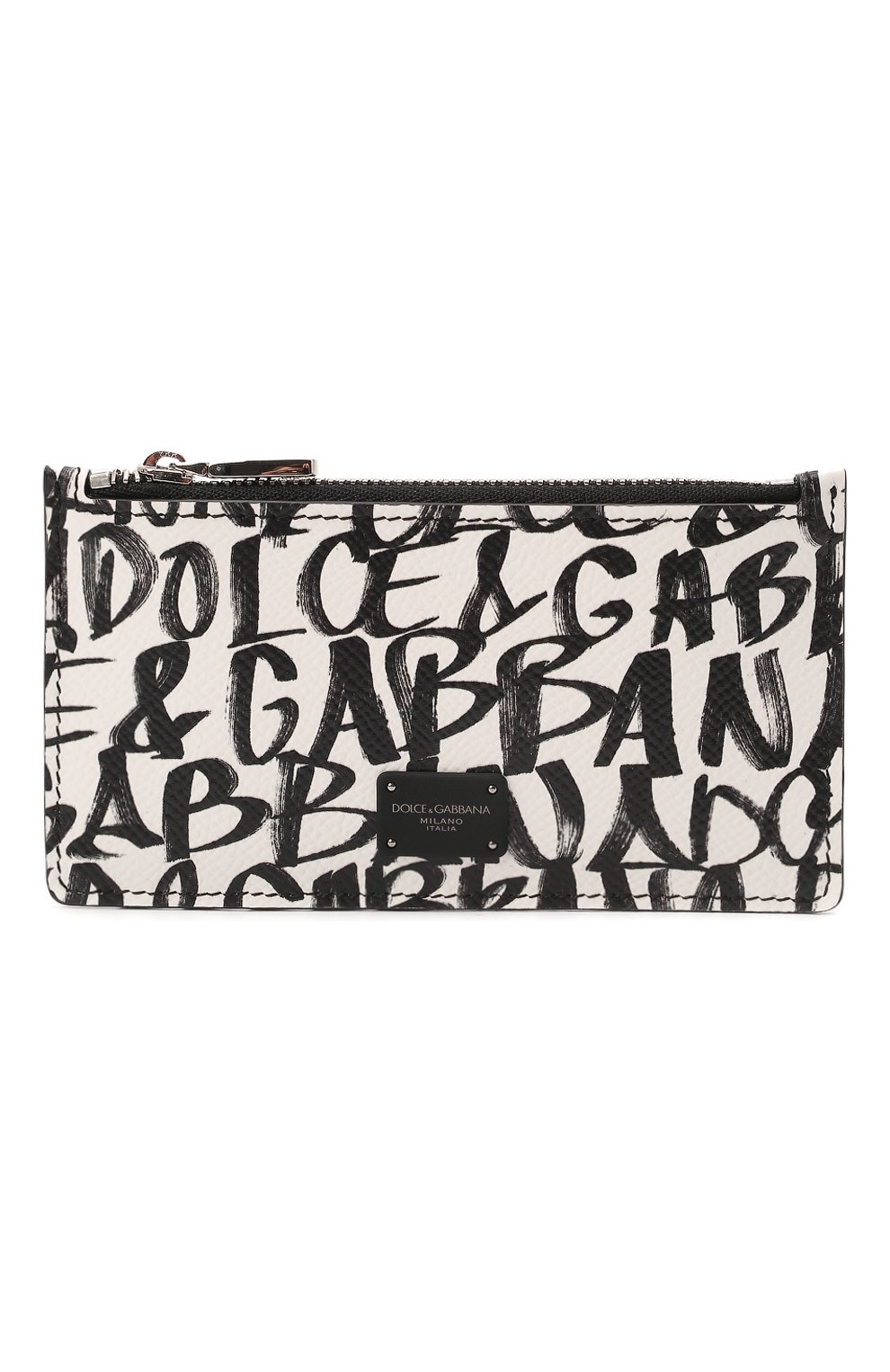 Мужской кожаный футляр для кредитных карт DOLCE & GABBANA белого цвета, арт. BP2527/AZ657 | Фото 1