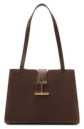 Женская сумка tara medium TOM FORD коричневого цвета по цене 129500 руб., арт. L1342T-LCL068 | Фото 1 Женская сумка tara medium TOM FORD коричневого цвета, арт. L1342T-LCL068 | Фото 1 (Материал: Натуральная кожа, Натуральная замша; Размер: medium; Сумки-технические: Сумки top-handle)