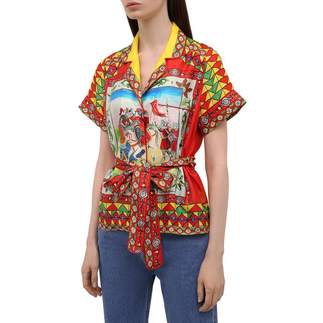 фото Шелковая рубашка dolce & gabbana