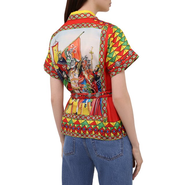 фото Шелковая рубашка dolce & gabbana