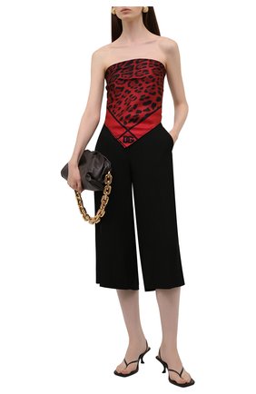 Женский шелковый платок DOLCE & GABBANA бордового цвета по цене 21600 руб., арт. FN092R/G0TGK | Фото 2 Женский шелковый платок DOLCE & GABBANA бордового цвета, арт. FN092R/G0TGK | Фото 2 (Материал: Текстиль, Шелк; Принт: С принтом)