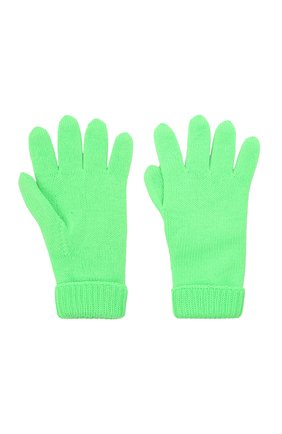 Детские шерстяные перчатки IL TRENINO зеленого цвета, арт. 21 4055 | Фото 2 (Материал: Шерсть, Текстиль)