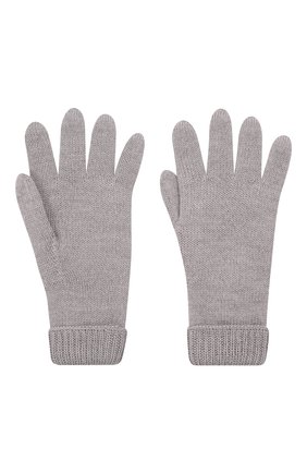Детские шерстяные перчатки IL TRENINO серого цвета, арт. 21 4063 | Фото 2 (Материал: Шерсть, Текстиль)