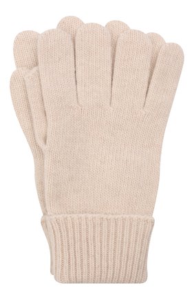 Детские перчатки из шерсти и кашемира IL TRENINO бежевого цвета, арт. 21 4103 | Фото 1 (Материал: Кашемир, Шерсть, Текстиль)