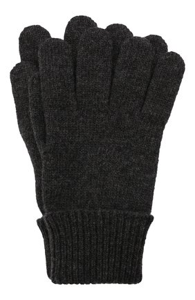 Детские перчатки из шерсти и кашемира IL TRENINO темно-серого цвета, арт. 21 4103 | Фото 1 (Материал: Шерсть, Кашемир, Текстиль)