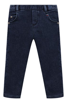 Детские джинсы TARTINE ET CHOCOLAT темно-синего цвета, арт. TT22081/1M-1A | Фото 1 (Материал внешний: Хлопок, Шерсть; Детали: На резинке)