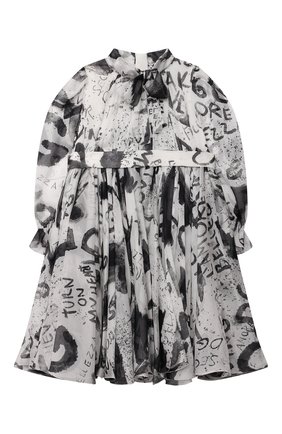Женский комплект из платья и шорт DOLCE & GABBANA черно-белого цвета по цене 67800 руб., арт. L22DW8/IS1JP | Фото 2 Женский комплект из платья и шорт DOLCE & GABBANA черно-белого цвета, арт. L22DW8/IS1JP | Фото 2 (Рукава: Длинные; Материал внешний: Шелк)