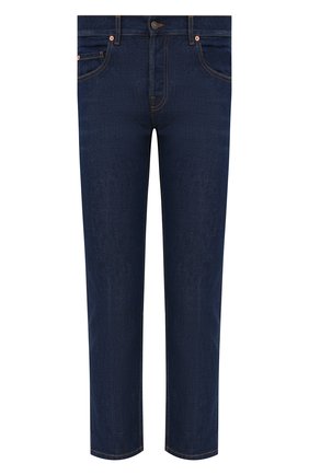 Мужские джинсы GUCCI темно-синего цвета, арт. 408637/XDB03 | Фото 1 (Длина (брюки, джинсы): Стандартные; Материал внешний: Хлопок; Кросс-КТ: Деним; Силуэт М (брюки): Прямые; Стили: Кэжуэл)