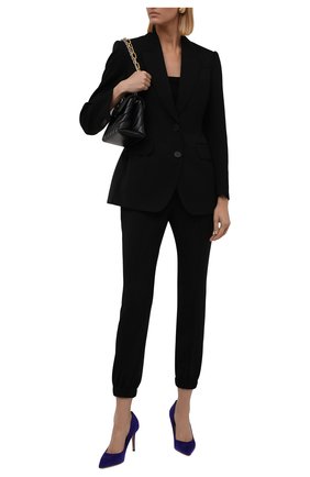 Женские шерстяные брюки ALEXANDER MCQUEEN черного цвета по цене 61950 руб., арт. 663861/QJACH | Фото 2 Женские шерстяные брюки ALEXANDER MCQUEEN черного цвета, арт. 663861/QJACH | Фото 2 (Материал внешний: Шерсть; Женское Кросс-КТ: Брюки-одежда; Силуэт Ж (брюки и джинсы): Джоггеры; Стили: Кэжуэл; Длина (брюки, джинсы): Стандартные)