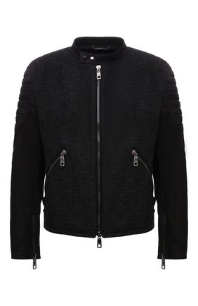 Мужская утепленная куртка DOLCE & GABBANA темно-серого цвета по цене 334500 руб., арт. G9VM7L/GEU10 | Фото 1 Мужская утепленная куртка DOLCE & GABBANA темно-серого цвета, арт. G9VM7L/GEU10 | Фото 1 (Материал подклада: Вискоза; Кросс-КТ: Куртка; Мужское Кросс-КТ: утепленные куртки; Стили: Кэжуэл; Рукава: Длинные; Длина (верхняя одежда): Короткие)