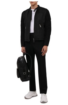 Мужская утепленная куртка DOLCE & GABBANA темно-серого цвета по цене 334500 руб., арт. G9VM7L/GEU10 | Фото 2 Мужская утепленная куртка DOLCE & GABBANA темно-серого цвета, арт. G9VM7L/GEU10 | Фото 2 (Материал подклада: Вискоза; Кросс-КТ: Куртка; Мужское Кросс-КТ: утепленные куртки; Стили: Кэжуэл; Рукава: Длинные; Длина (верхняя одежда): Короткие)