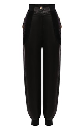 Женские кожаные джоггеры DOLCE & GABBANA черного цвета по цене 262500 руб., арт. FTB4BL/HULMY | Фото 1 Женские кожаные джоггеры DOLCE & GABBANA черного цвета, арт. FTB4BL/HULMY | Фото 1 (Материал подклада: Синтетический материал; Длина (брюки, джинсы): Стандартные; Женское Кросс-КТ: Джоггеры - брюки; Силуэт Ж (брюки и джинсы): Джоггеры; Стили: Гранж; Материал внешний: Натуральная кожа)