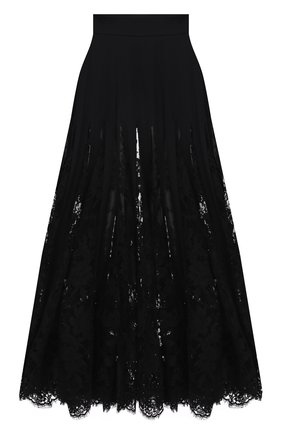Женская юбка из хлопка и шелка DOLCE & GABBANA черного цвета по цене 167000 руб., арт. F4B6XT/FUABF | Фото 1 Женская юбка из хлопка и шелка DOLCE & GABBANA черного цвета, арт. F4B6XT/FUABF | Фото 1 (Материал внешний: Хлопок; Длина Ж (юбки, платья, шорты): Миди; Женское Кросс-КТ: Юбка-одежда; Стили: Романтичный)