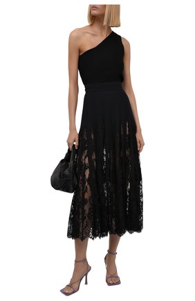 Женская юбка из хлопка и шелка DOLCE & GABBANA черного цвета по цене 167000 руб., арт. F4B6XT/FUABF | Фото 2 Женская юбка из хлопка и шелка DOLCE & GABBANA черного цвета, арт. F4B6XT/FUABF | Фото 2 (Материал внешний: Хлопок; Длина Ж (юбки, платья, шорты): Миди; Женское Кросс-КТ: Юбка-одежда; Стили: Романтичный)