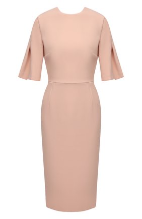 Женское комплект из платья и маски ROLAND MOURET светло-розового цвета по цене 96050 руб., арт. AW21/S2371/F0509 | Фото 1 Женское комплект из платья и маски ROLAND MOURET светло-розового цвета, арт. AW21/S2371/F0509 | Фото 1 (Рукава: 3/4; Материал внешний: Синтетический материал; Длина Ж (юбки, платья, шорты): До колена; Материал подклада: Синтетический материал; Женское Кросс-КТ: Платье-одежда; Стили: Романтичный; Случай: Формальный)