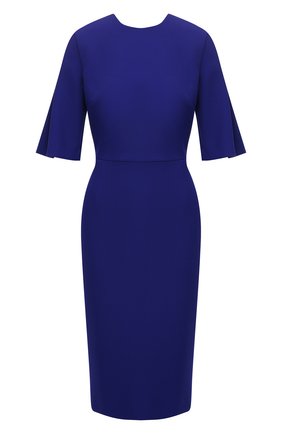 Женское комплект из платья и маски ROLAND MOURET синего цвета по цене 96050 руб., арт. AW21/S2371/F0509 | Фото 1 Женское комплект из платья и маски ROLAND MOURET синего цвета, арт. AW21/S2371/F0509 | Фото 1 (Материал подклада: Синтетический материал; Длина Ж (юбки, платья, шорты): До колена; Рукава: 3/4; Материал внешний: Синтетический материал; Женское Кросс-КТ: Платье-одежда; Стили: Романтичный; Случай: Формальный)