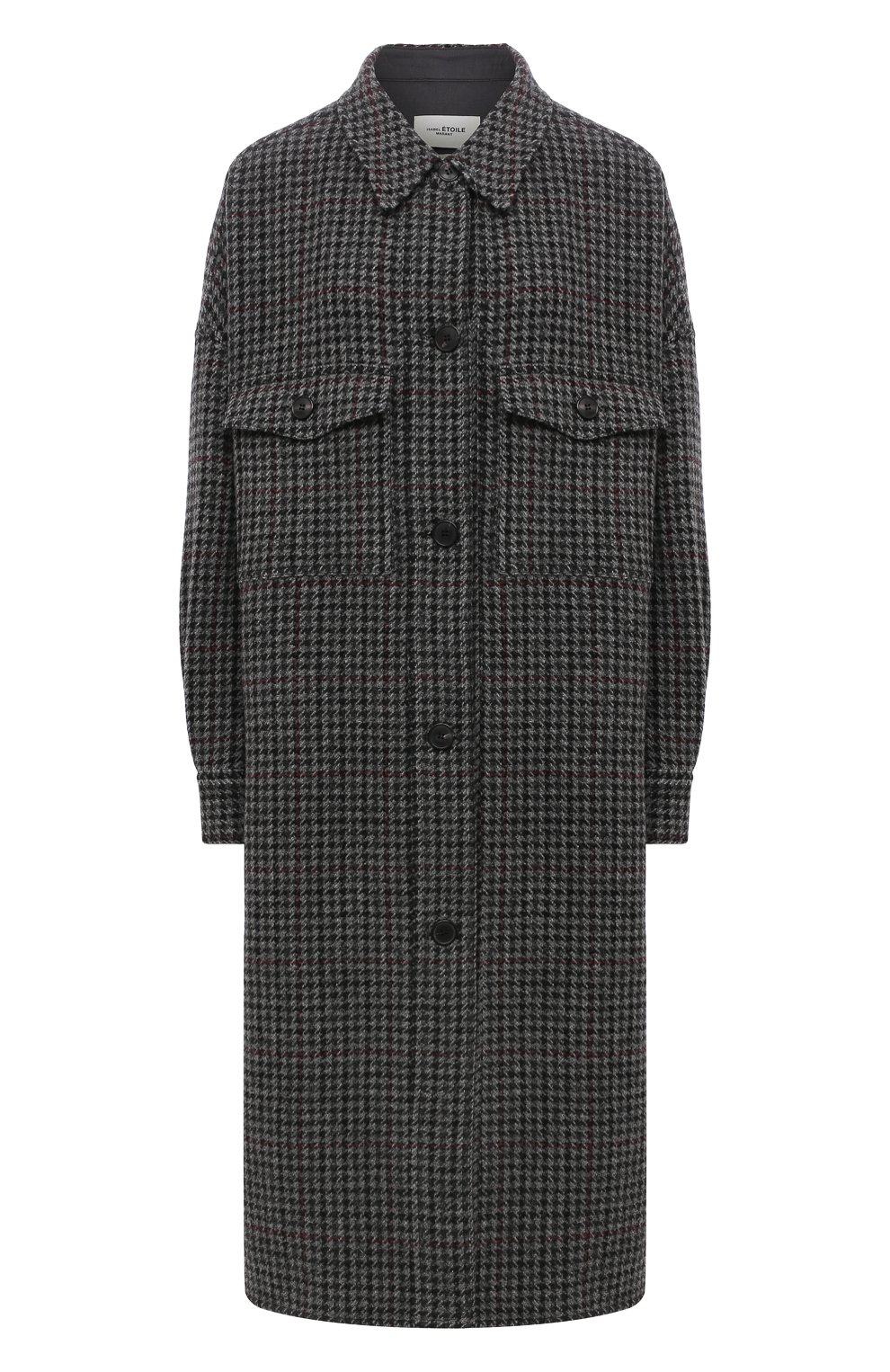 Женское темно-серое шерстяное пальто ISABEL MARANT ETOILE — купить в ...