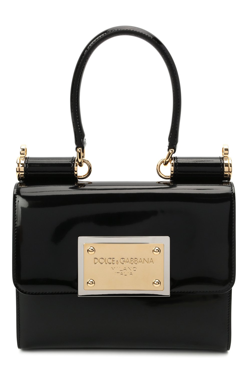 Женская сумка sicily DOLCE & GABBANA черного цвета, арт. BB7026/A1037 | Фото 1 (Женское Кросс-КТ: Вечерняя сумка; Сумки: Сумки; Сумки-технические: Сумки через плечо, Сумки top-handle; Материал: Натуральная кожа; Размер: small)