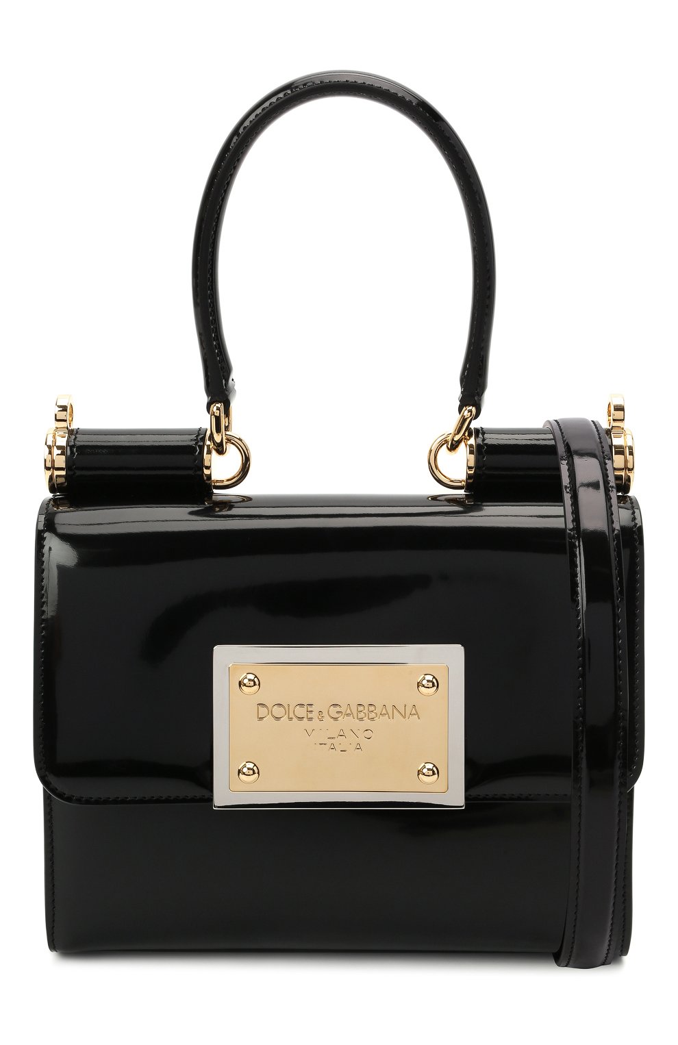 Женская сумка sicily DOLCE & GABBANA черного цвета по цене 169500 руб., арт. BB7026/A1037 | Фото 6 Женская сумка sicily DOLCE & GABBANA черного цвета, арт. BB7026/A1037 | Фото 6 (Женское Кросс-КТ: Вечерняя сумка; Сумки: Сумки; Сумки-технические: Сумки через плечо, Сумки top-handle; Материал: Натуральная кожа; Размер: small)