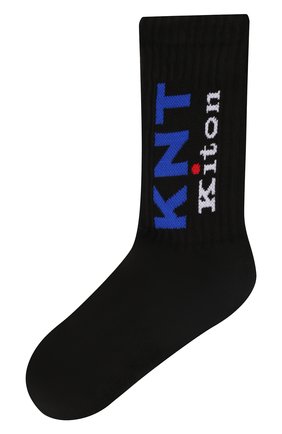 Мужские хлопковые носки KNT черного цвета, арт. UCALZ01X0238A | Фото 1 (Материал внешний: Хлопок; Кросс-КТ: бельё)