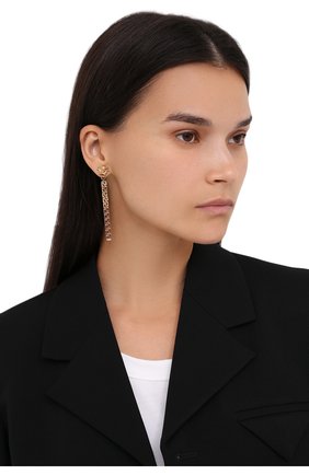 Женские серьги greca VERSACE золотого цвета по цене 42300 руб., арт. 1000867/1A00620 | Фото 2 Женские серьги greca VERSACE золотого цвета, арт. 1000867/1A00620 | Фото 2 (Аксессуары: Аксессуары; Материал: Металл)