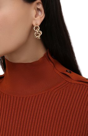 Женские серьги JW ANDERSON золотого цвета по цене 27850 руб., арт. JY0064 0T0003 | Фото 2 Женские серьги JW ANDERSON золотого цвета, арт. JY0064 0T0003 | Фото 2 (Материал: Металл)