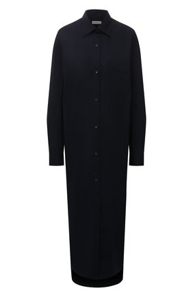 Женское хлопковое платье DRIES VAN NOTEN синего цвета по цене 43850 руб., арт. 212-011028-3013 | Фото 1 Женское хлопковое платье DRIES VAN NOTEN синего цвета, арт. 212-011028-3013 | Фото 1 (Рукава: Длинные; Материал внешний: Хлопок; Длина Ж (юбки, платья, шорты): Макси; Женское Кросс-КТ: Платье-одежда, платье-рубашка; Случай: Повседневный; Стили: Кэжуэл)