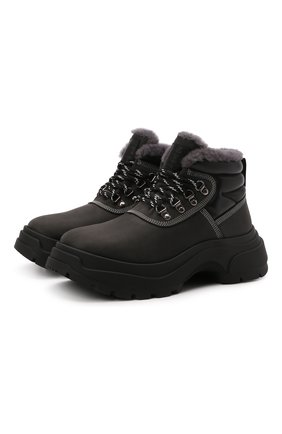 Женские кожаные ботинки MAISON MARGIELA серого цвета по цене 73800 руб., арт. S58WS0196/P4351 | Фото 1 Женские кожаные ботинки MAISON MARGIELA серого цвета, арт. S58WS0196/P4351 | Фото 1 (Материал внутренний: Натуральная кожа; Материал утеплителя: Натуральный мех; Подошва: Платформа; Каблук высота: Средний; Женское Кросс-КТ: Зимние ботинки, Хайкеры-ботинки; Материал внешний: Кожа)