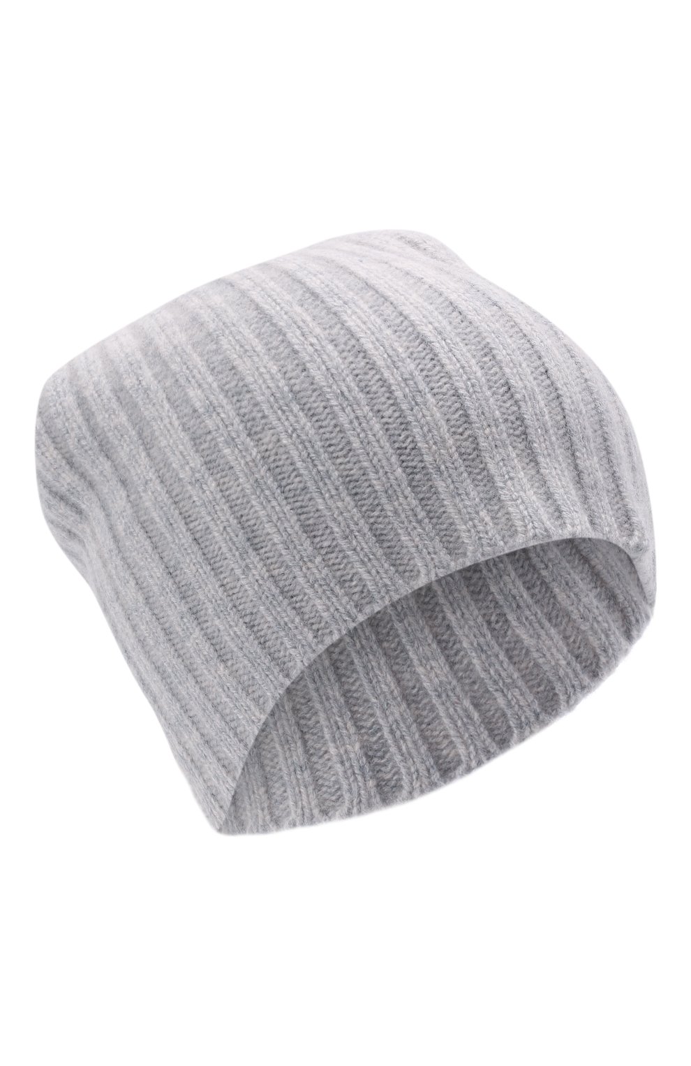 Женская кашемировая шапка ALLUDE серого цвета, арт. 215/60630 | Фото 1 (Материал: Текстиль, Кашемир, Шерсть)
