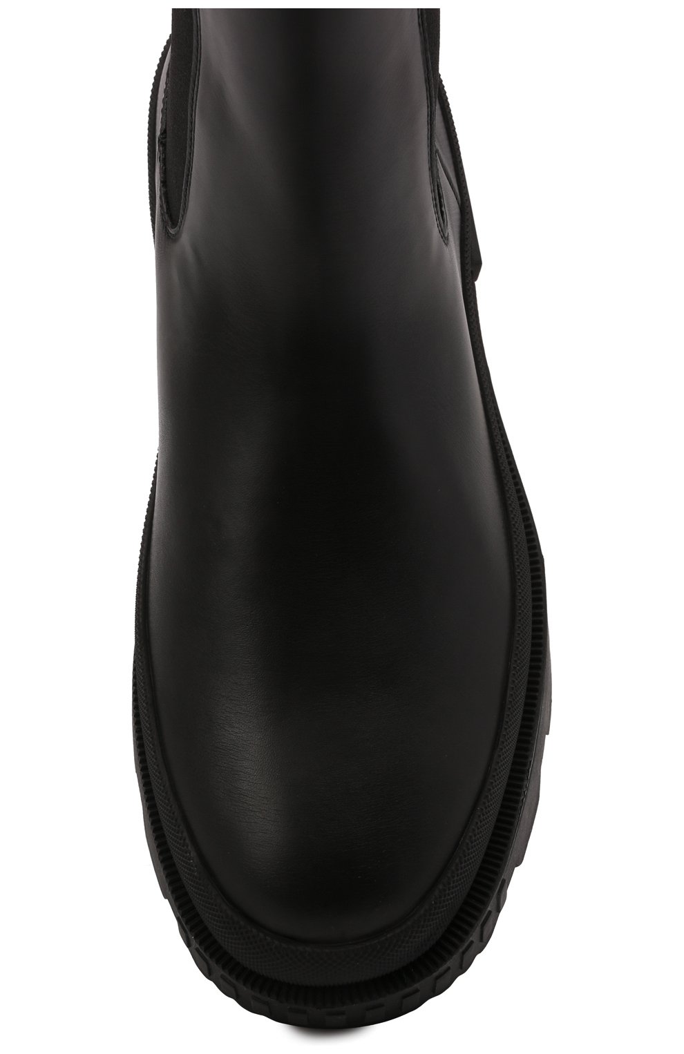 Женские кожаные ботинки coralyne MONCLER черного цвета, арт. G2-09B-4F714-00-02SWP | Фото 6 (Подошва: Платформа; Материал внешний: Кожа; Материал внутренний: Натуральная кожа; Каблук высота: Средний; Материал утеплителя: Без утеплителя; Женское Кросс-КТ: Челси-ботинки)