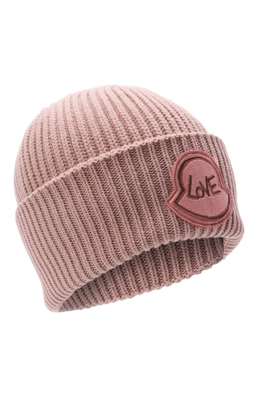Женская шапка из шерсти и кашемира MONCLER розового цвета, арт. G2-093-3B000-44-M1127 | Фото 1 (Материал: Текстиль, Кашемир, Шерсть)