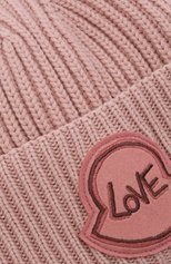 Женская шапка из шерсти и кашемира MONCLER розового цвета, арт. G2-093-3B000-44-M1127 | Фото 4 (Материал: Текстиль, Кашемир, Шерсть)