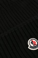 Женская шапка из шерсти и кашемира MONCLER черного цвета, арт. G2-093-3B000-03-M1127 | Фото 4 (Материал: Текстиль, Кашемир, Шерсть)